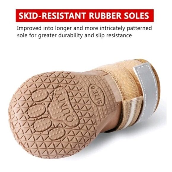 QUMY Dog Shoes for Large Dogs, Medium Dog Boots & Paw Protectors Size 3 - Picture 3 of 5